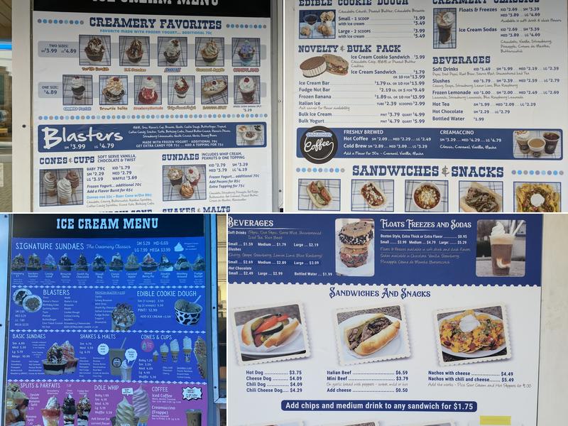 Creamery Menu