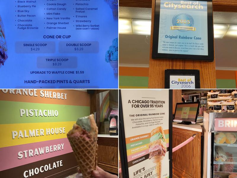 The Original Rainbow Cone Menu