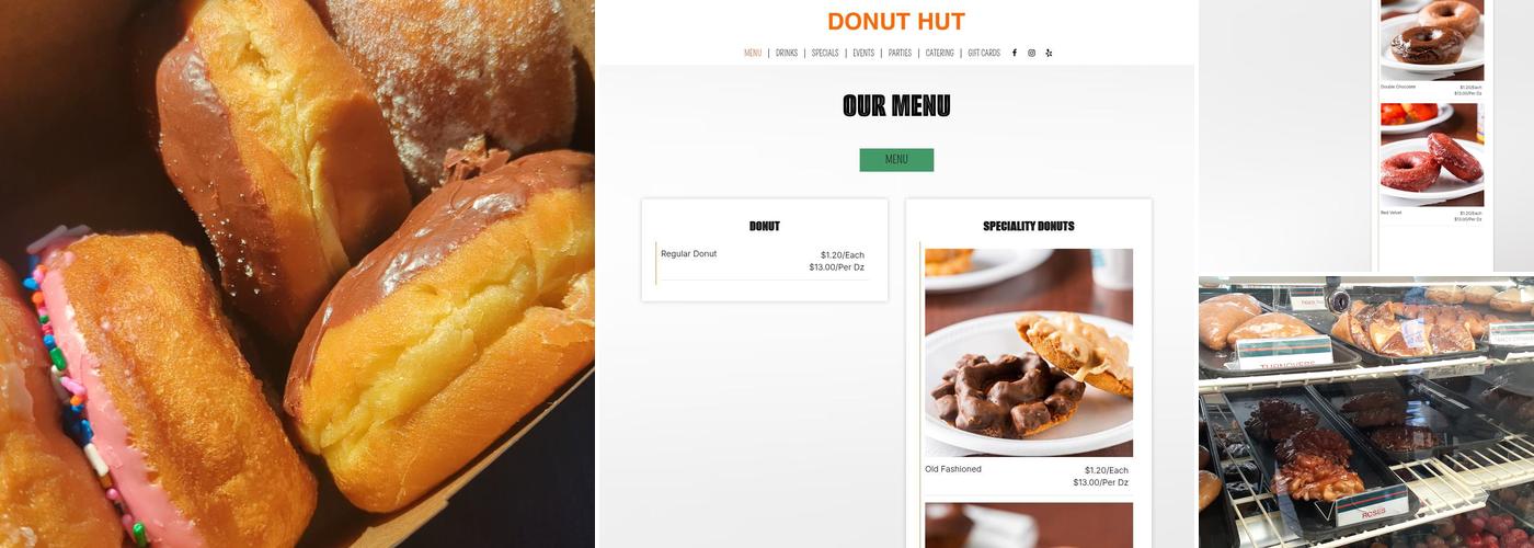 Donut Hut Menu