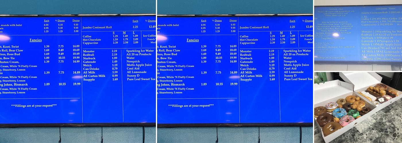 Ambrosia Donuts Menu