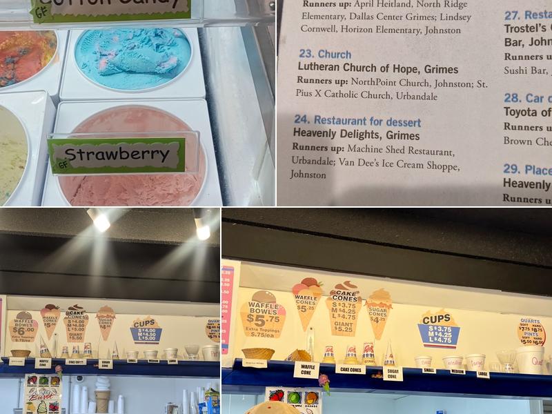 Heavenly Delights Menu