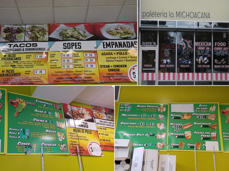 Paleteria La Michoacana Menu