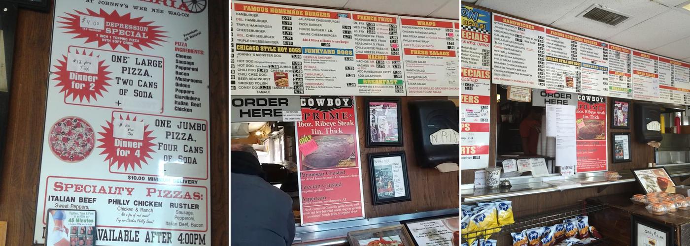 Johnny's Wee Nee Wagon Menu