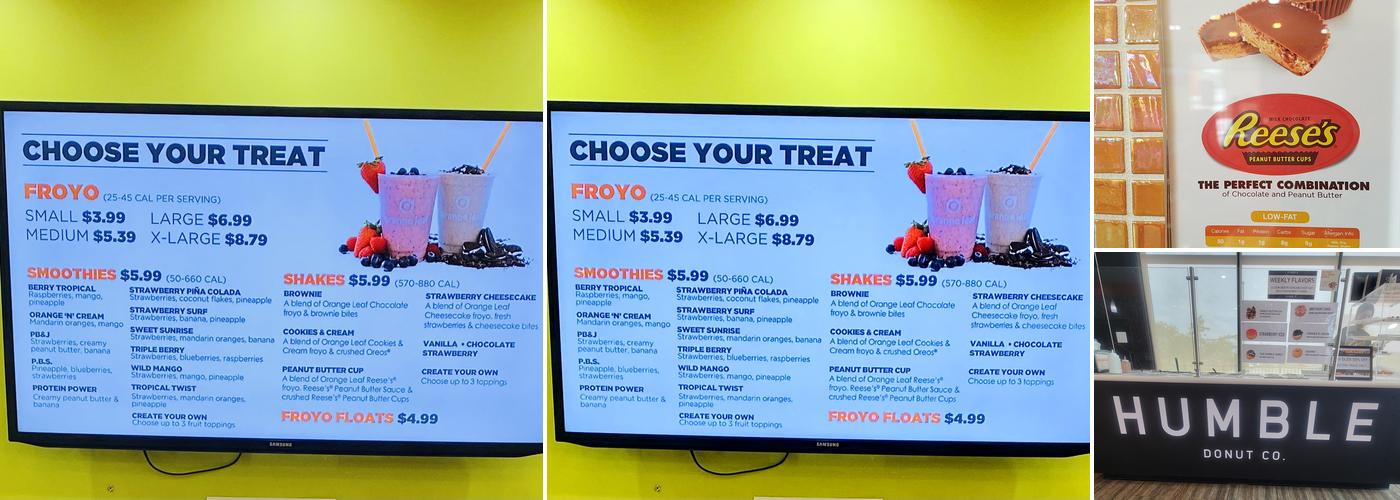 Orange Leaf Frozen Yogurt Menu