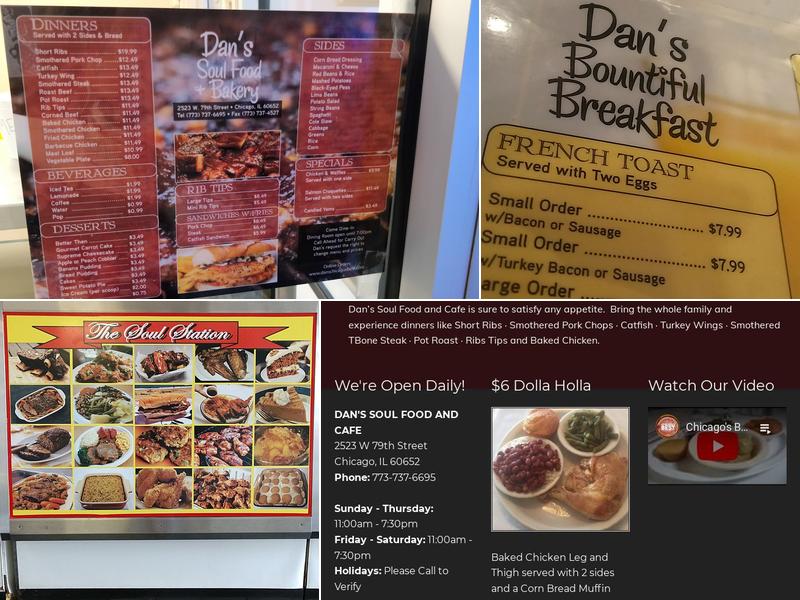 Dan's Soul Food and Cafe Menu
