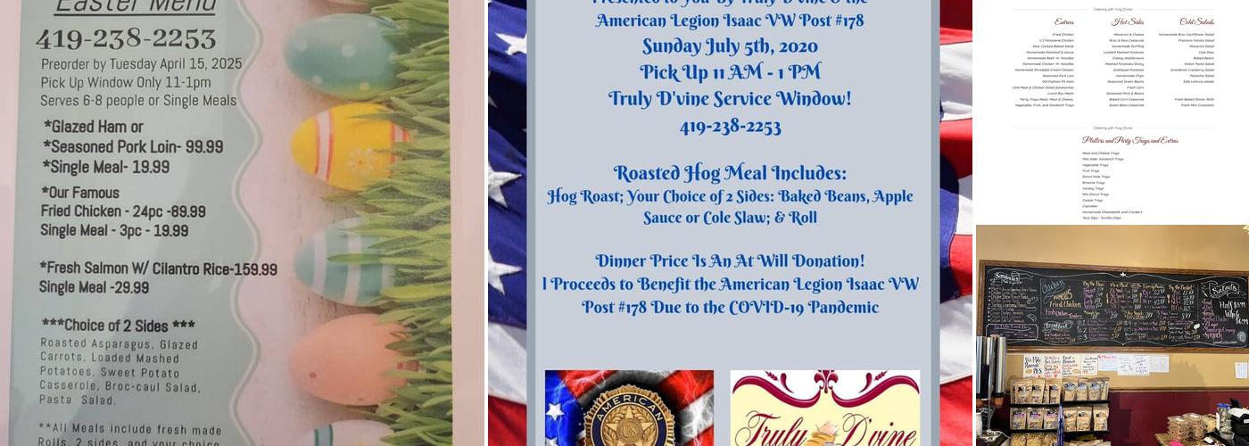 Truly D'vine bread co. Menu