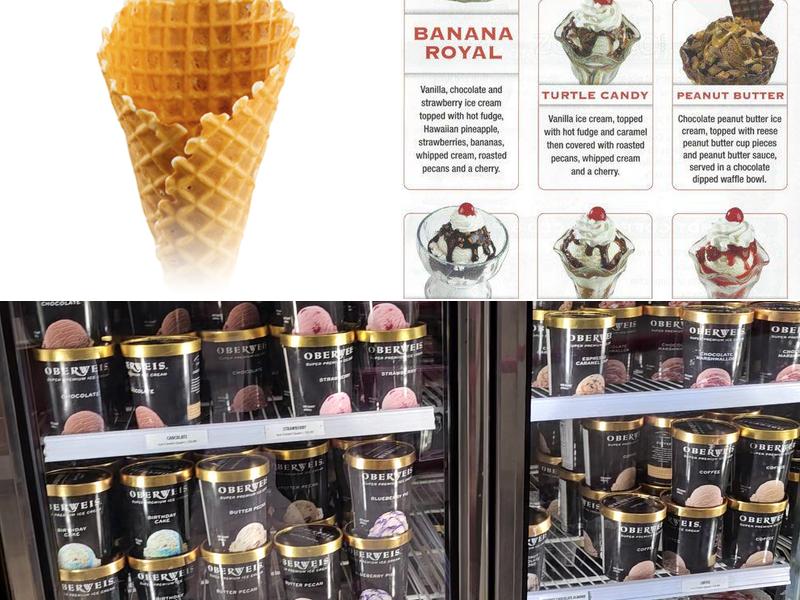 Oberweis Ice Cream and Dairy Store Menu
