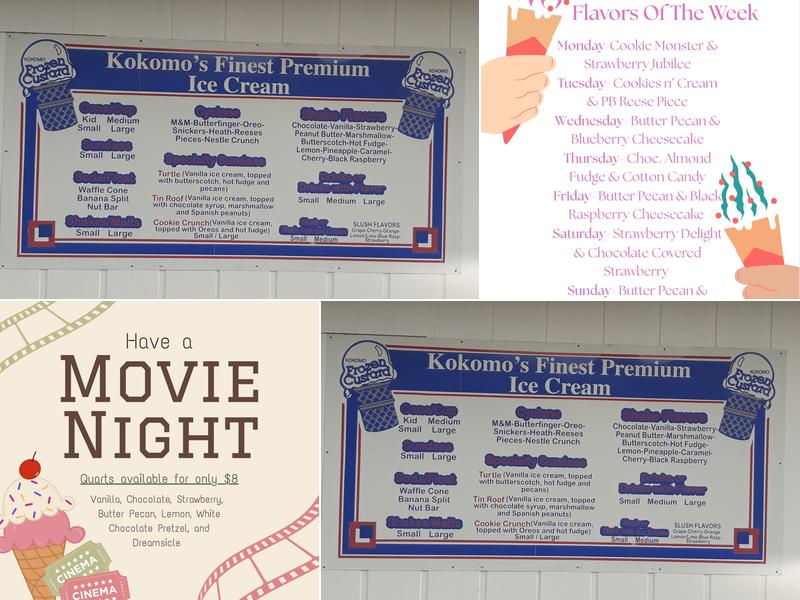 Kokomo Frozen Custard Menu