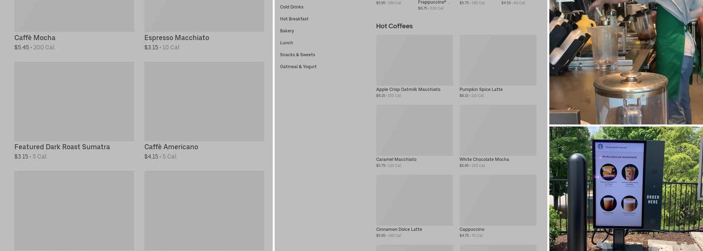 Starbucks Coffee Company Menu
