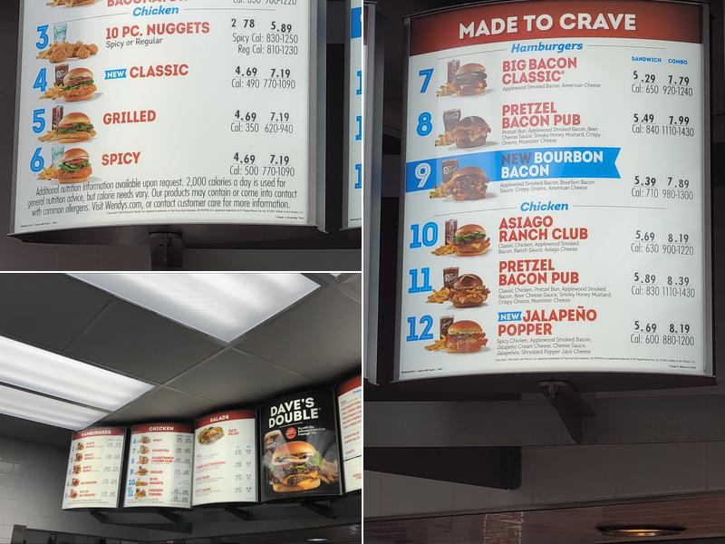 Wendy's Menu