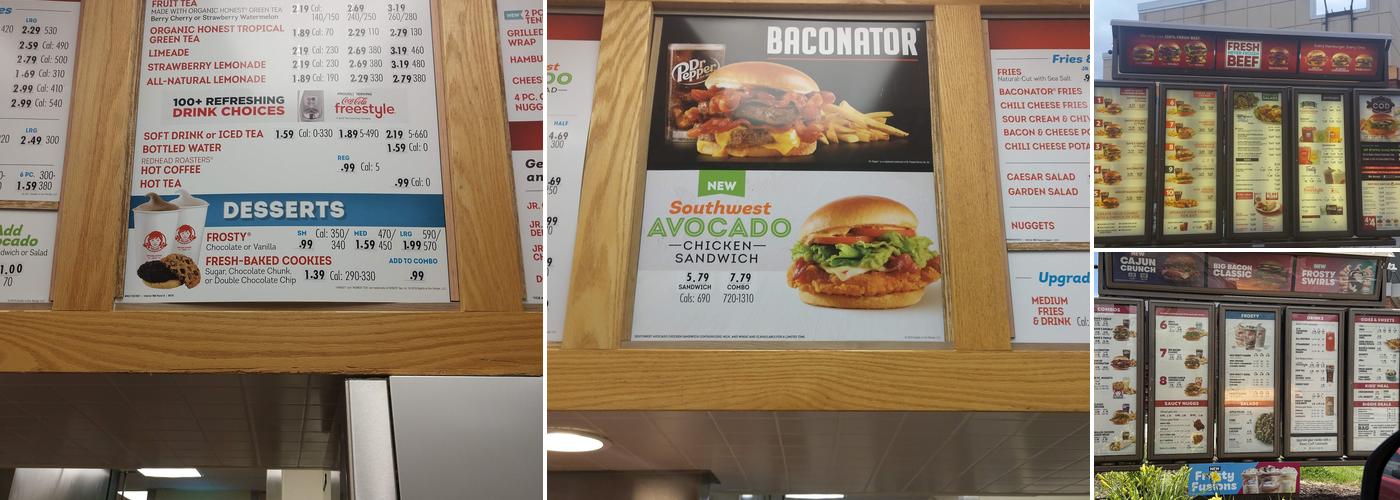 Wendy's Menu