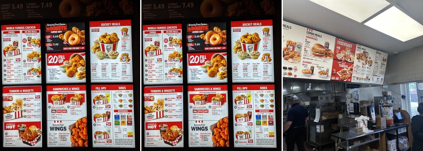 KFC Menu