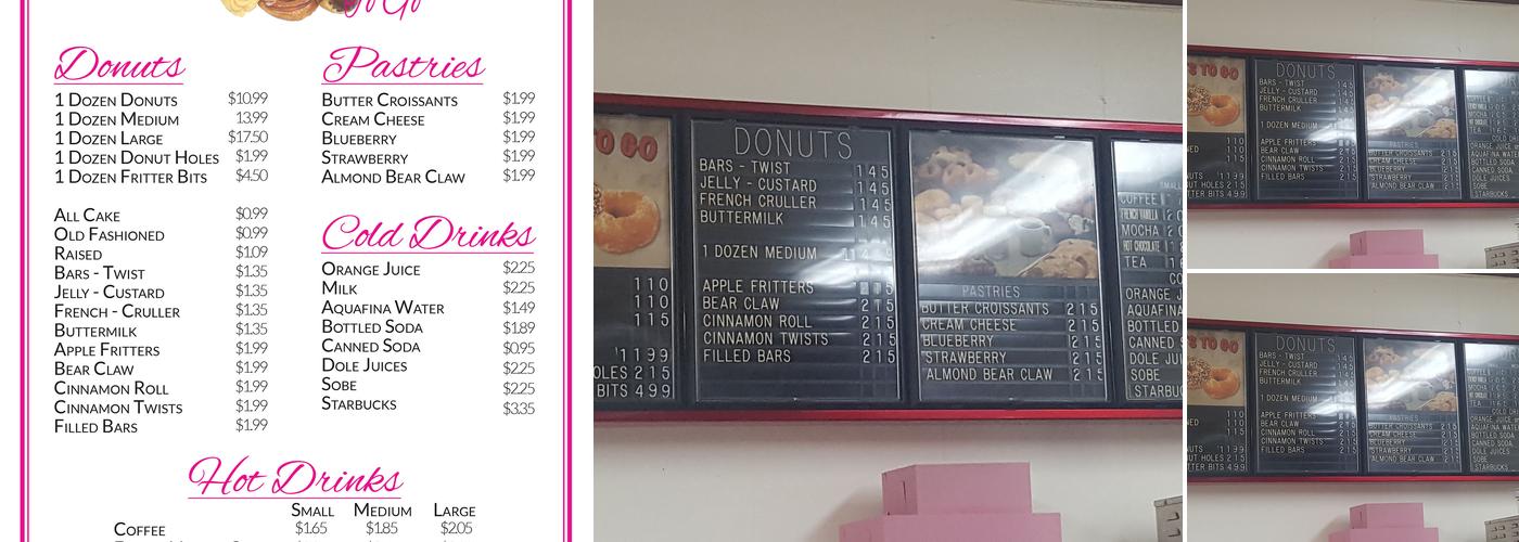 Donuts To Go Menu