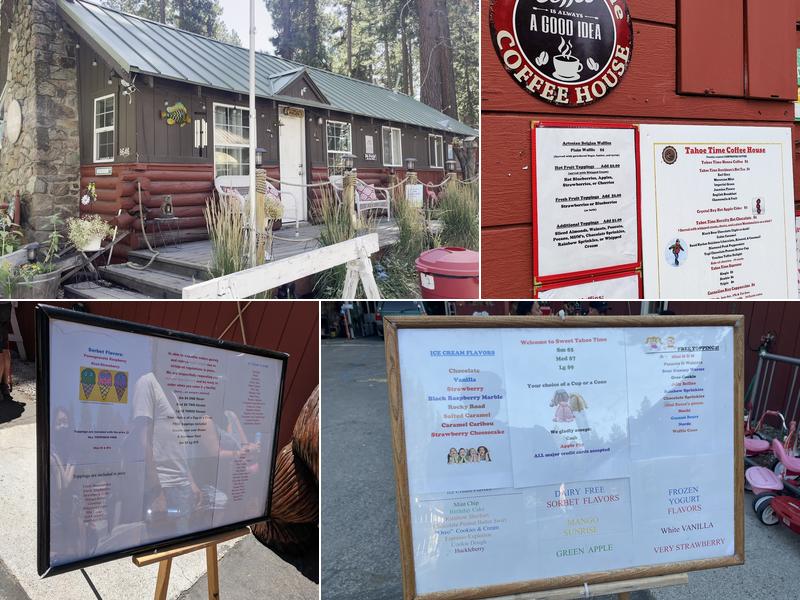 Sweet Tahoe Time Ice Cream Menu
