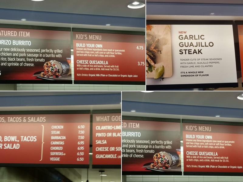 Chipotle Mexican Grill Menu