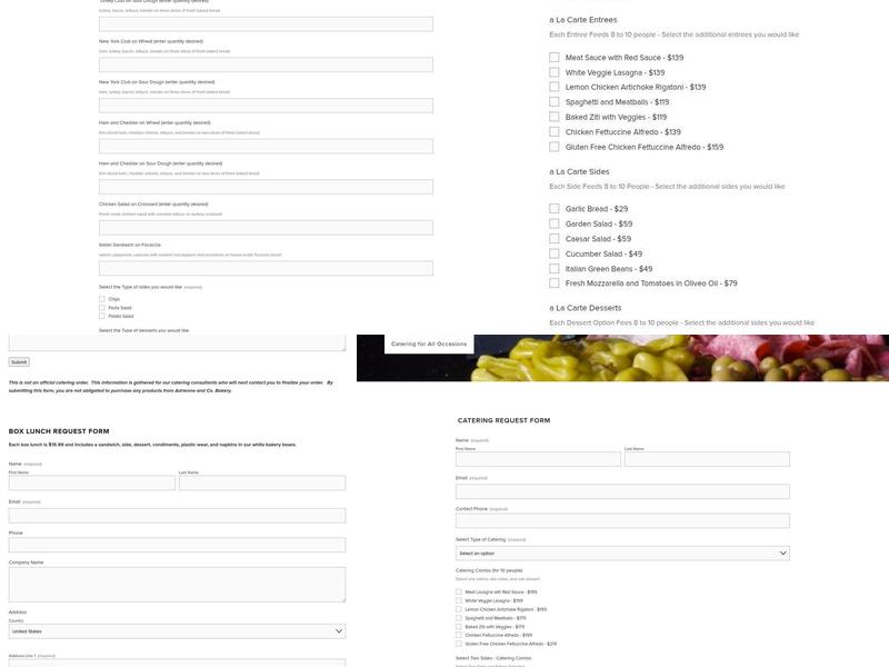 Adrienne and Co. Donuts and Desserts Menu