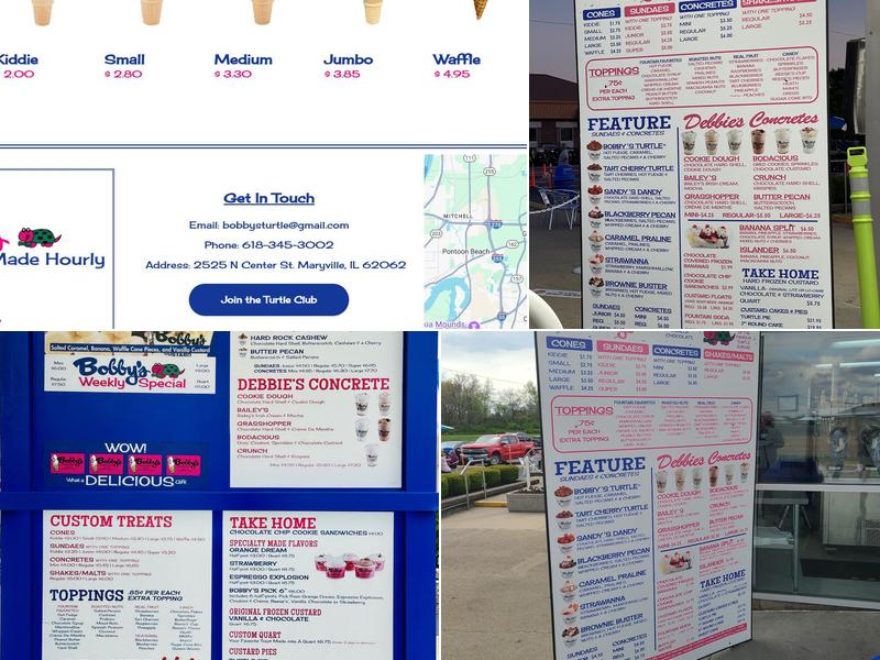 Bobby's Frozen Custard Menu