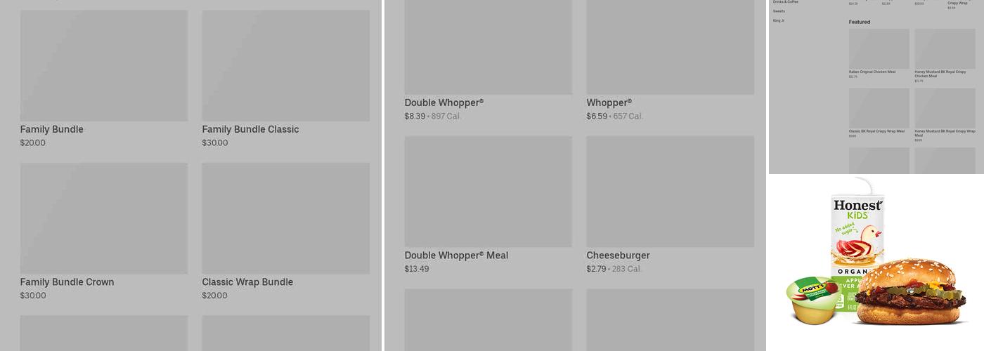 Burger King Menu