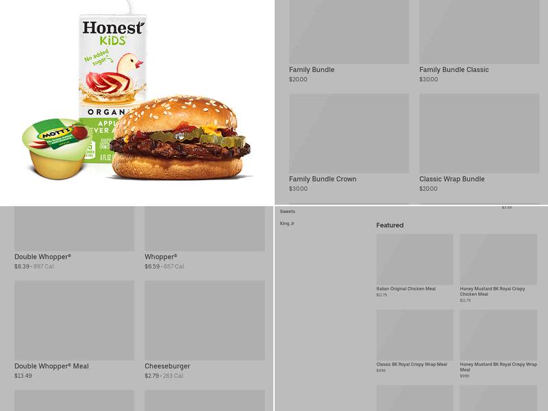Burger King Menu