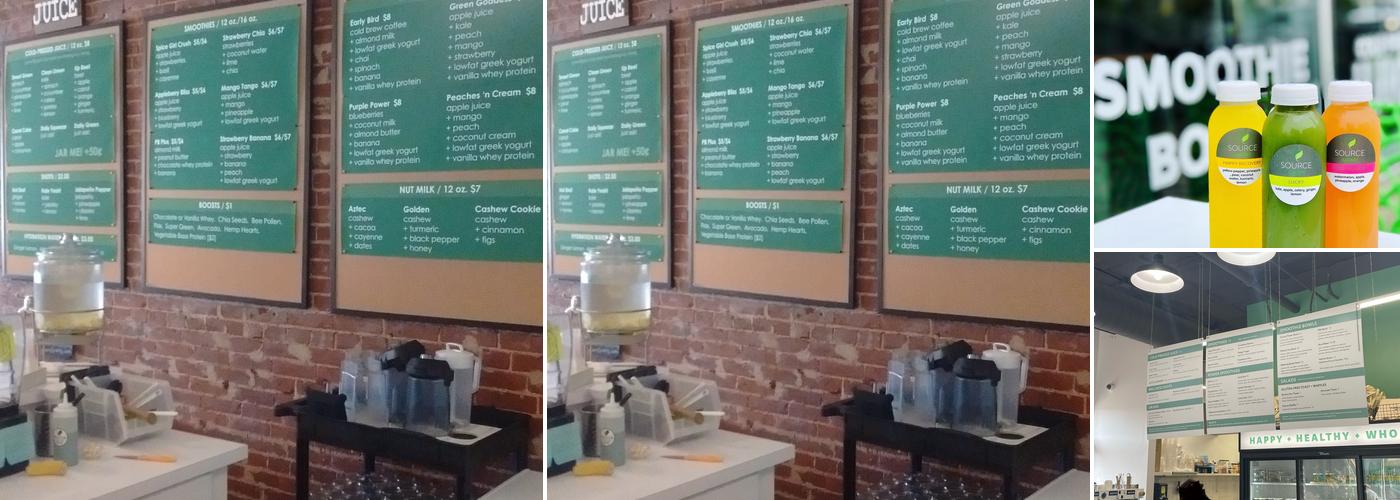 SOURCE Juicery Menu
