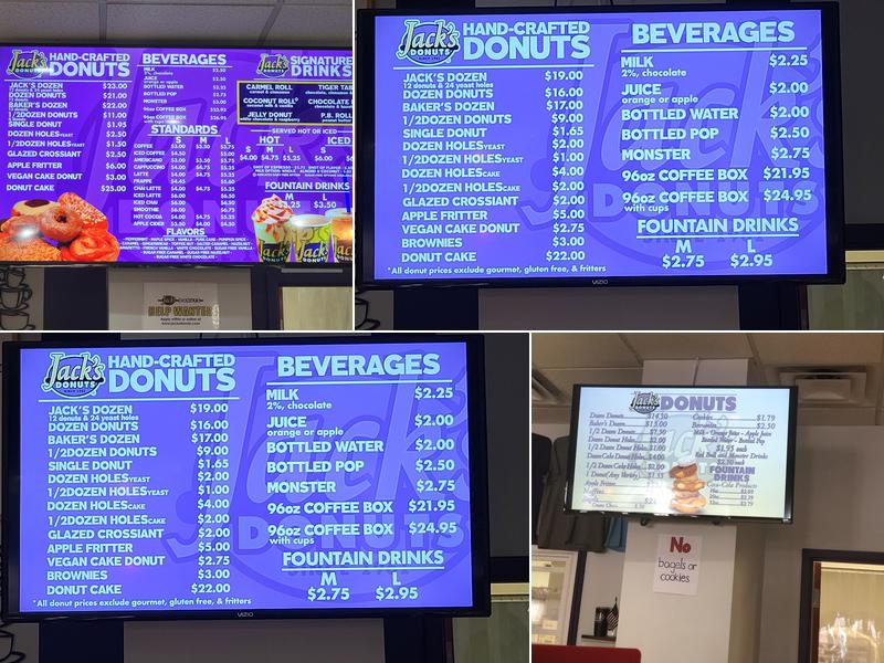 Jack's Donuts Menu