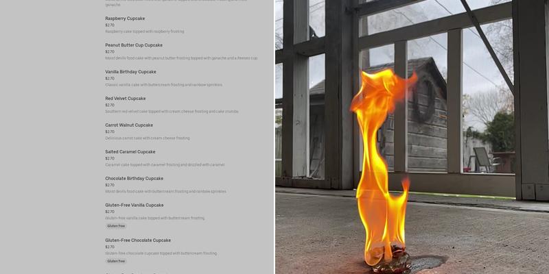 Courtney's Bakery Menu