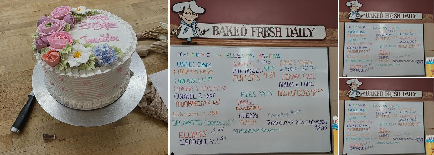 Elleson's Bakery Menu
