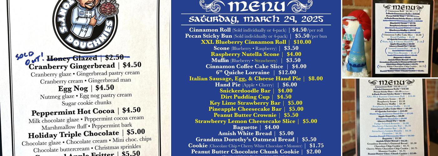 Blue Moon Bakery Menu
