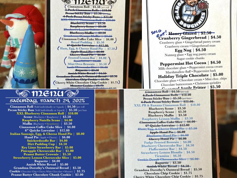 Blue Moon Bakery Menu