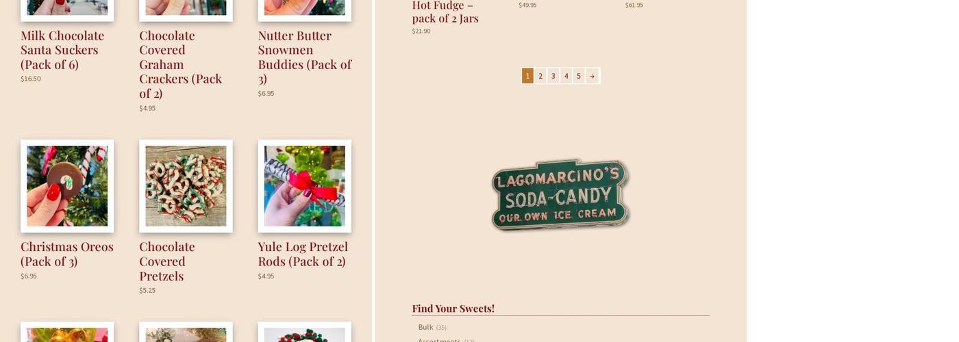 Lagomarcino's Confectionery Menu