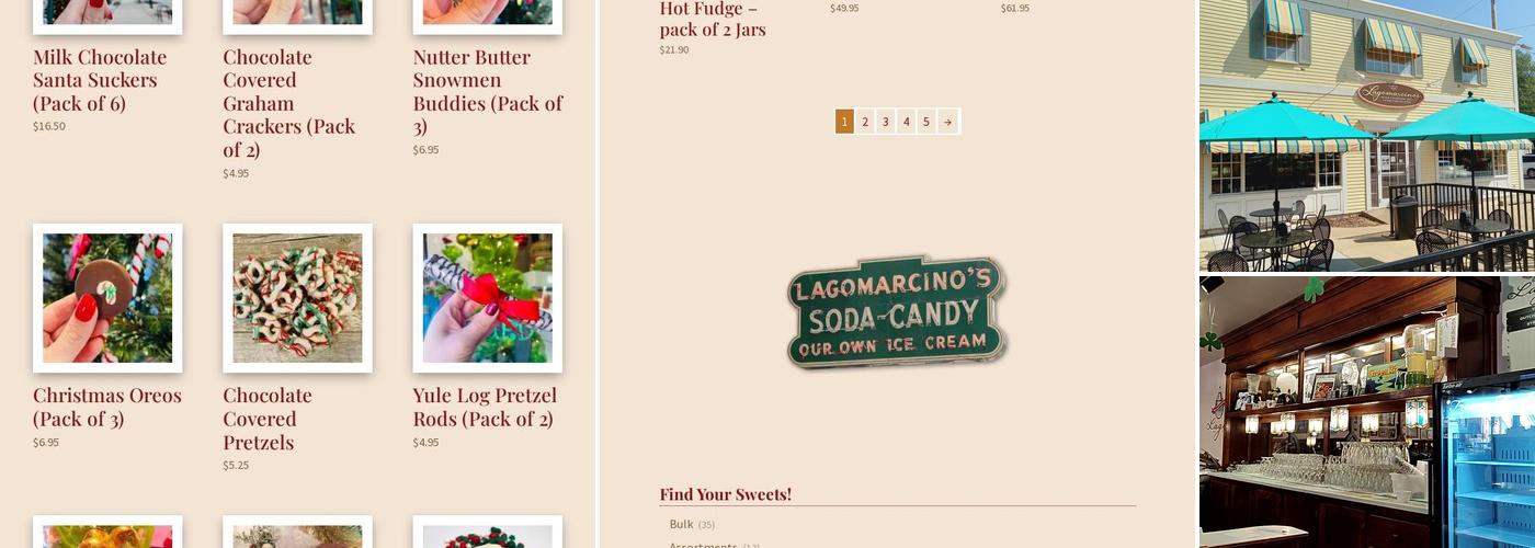 Lagomarcino's Confectionery Menu