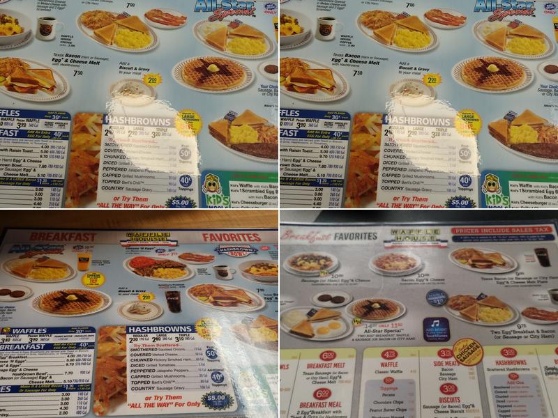 Waffle House Menu