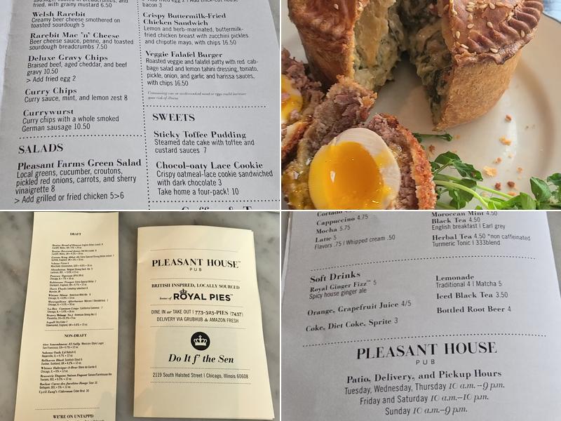 Pleasant House Pub Menu