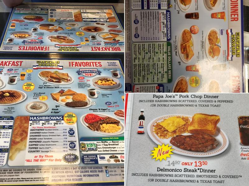 Waffle House Menu