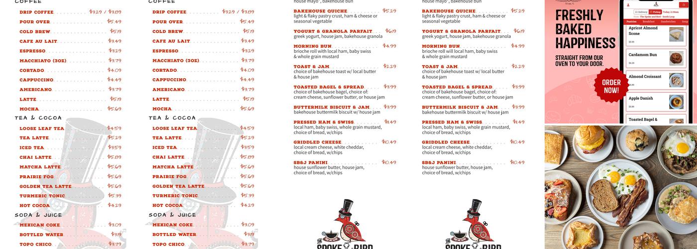 The Spoke & Bird (Pilsen) Menu