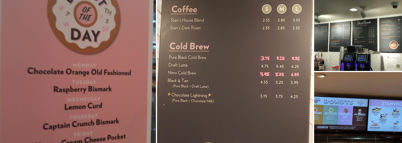 Stan's Donuts & Coffee Menu