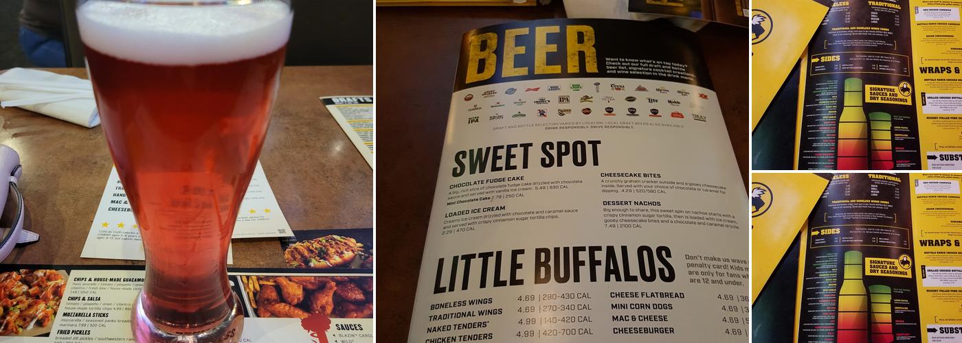 Buffalo Wild Wings Menu