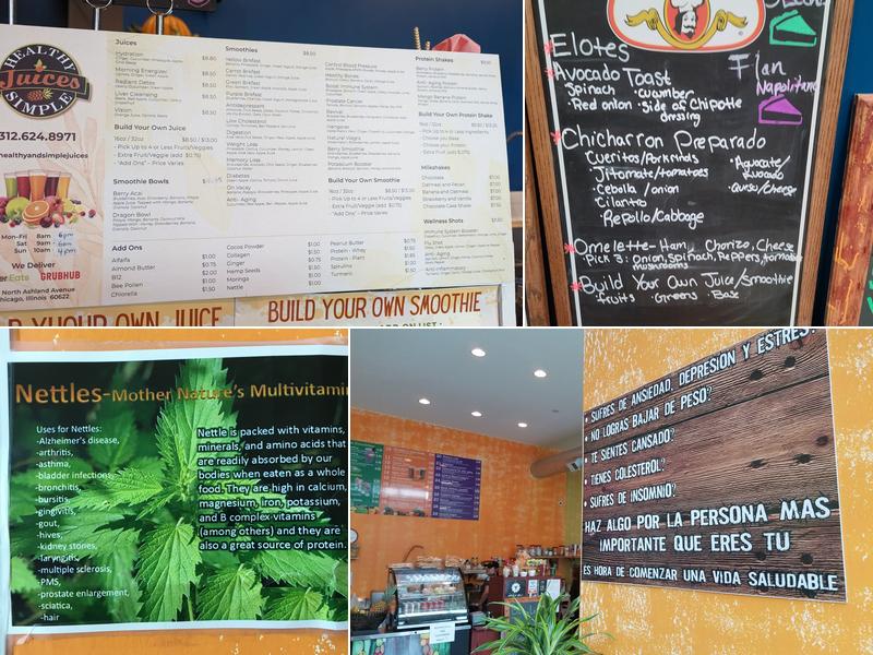 Healthy and Simple Juices Menu