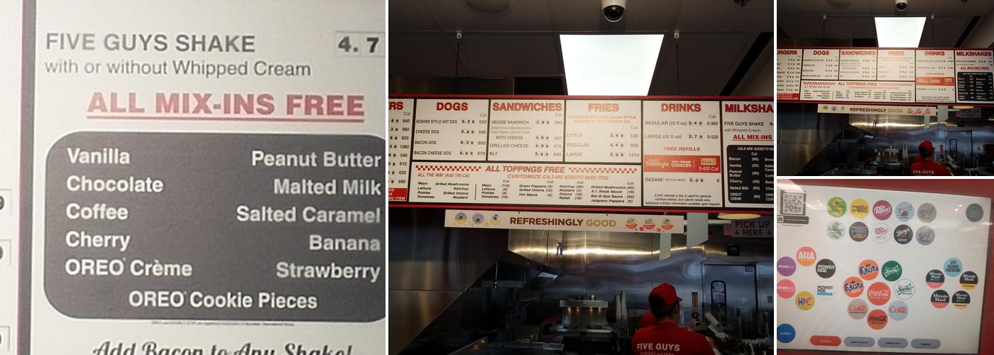 Five Guys Menu