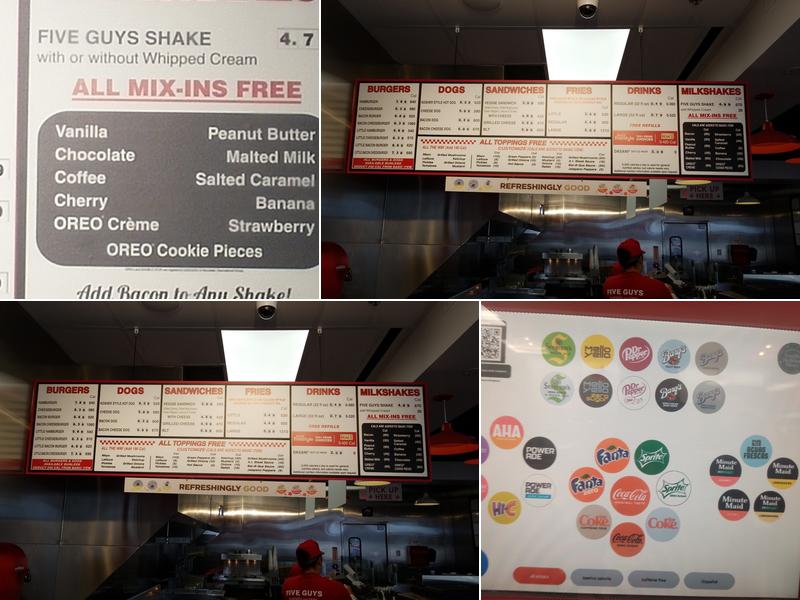 Five Guys Menu