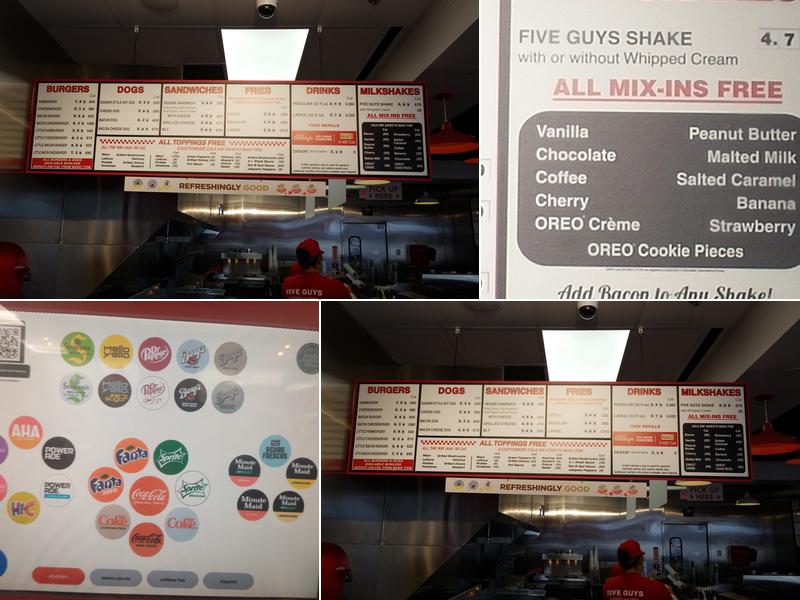 Five Guys Menu