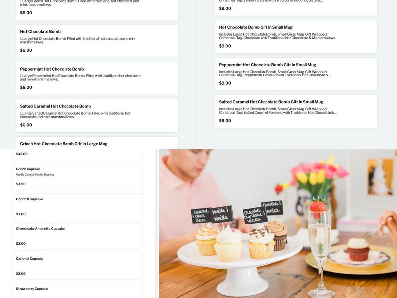 The Posh Cakery Menu