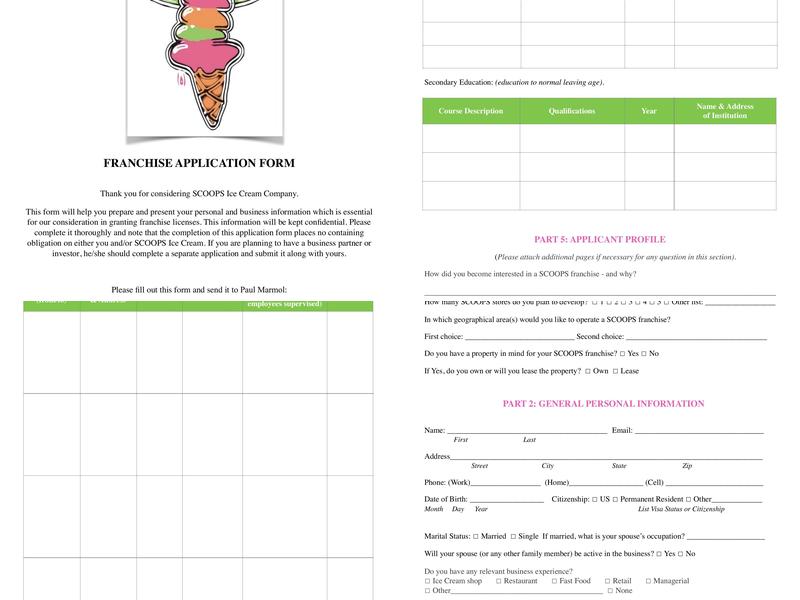 Scoops Menu