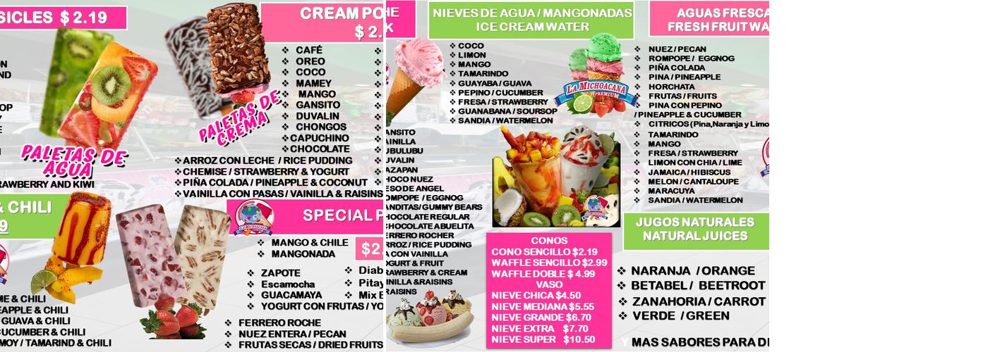 La Michoacana Premium Prospect Heights Menu