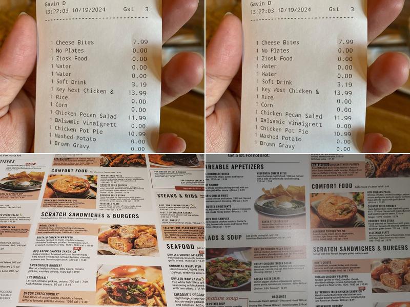 Cheddar's Scratch Kitchen Menu