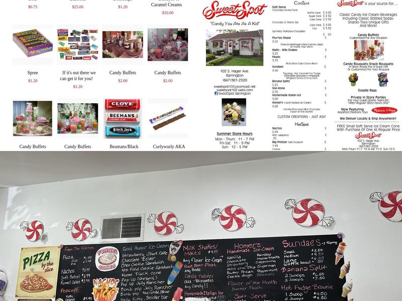SweetSpot Menu