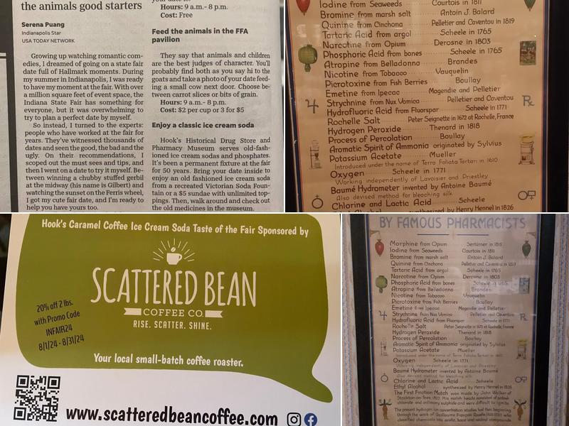 Hook's Drug Store Museum Menu