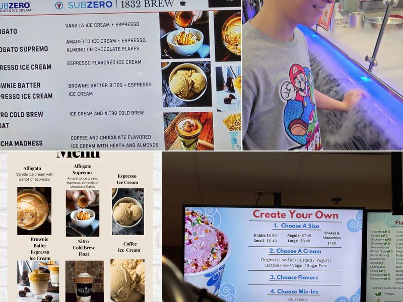 Sub Zero Nitrogen Ice Cream Menu