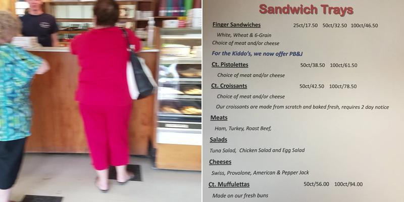 Mandeville Bake Shop Menu