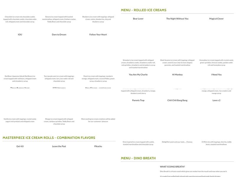 D-Ice Menu